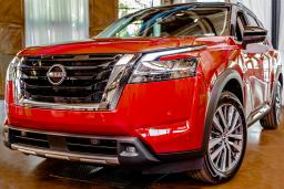 2022 Nissan Pathfinder Front Left Side in Red